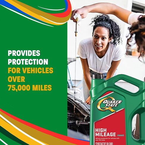 Quaker State High Mileage 5W-20 Synthetic Blend Motor Oil (1-Quart, Case of 6) in Saudi Arabia