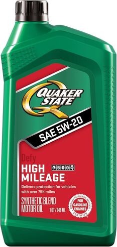 Quaker State High Mileage 5W-20 Synthetic Blend Motor Oil (1-Quart, Case of 6) in Saudi Arabia