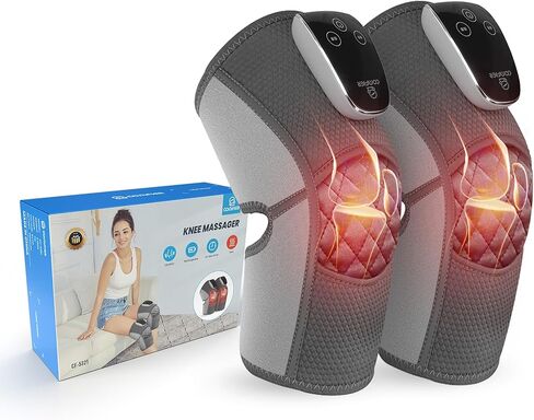 COMFIER Cordless Knee Massager with Heat, Vibration Knee Brace Wrap for Arthritis, 3-in-1 Heating Pad for Knee Shoulder Elbow, Knee Warmer, Gifts for Father Dad Men,FSA or HSA Eligible in Saudi Arabia
