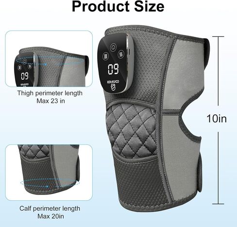 COMFIER Cordless Knee Massager with Heat, Vibration Knee Brace Wrap for Arthritis, 3-in-1 Heating Pad for Knee Shoulder Elbow, Knee Warmer, Gifts for Father Dad Men,FSA or HSA Eligible in Saudi Arabia