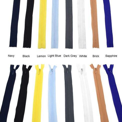 30Pcs 23.3 Inch Invisible Zippers Lace Tape for Pillows Clothing and Tailor Sewer Sewing Craft Crafter's Special Mix Color in Saudi Arabia