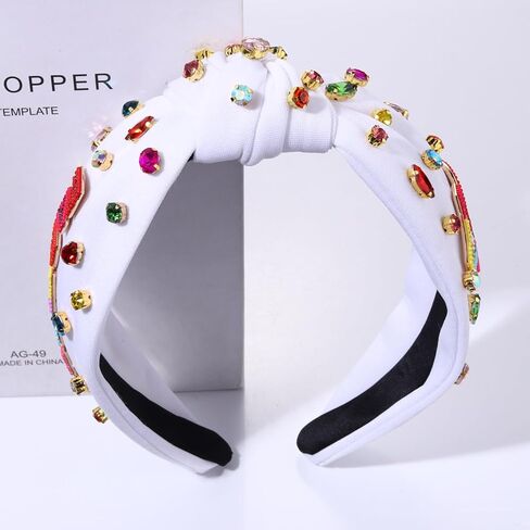 Birthday Headband for Women Colorful Rhinestone Crystal Birthday Girl Hairband Birthday Crown Tiara Birthday Accessories Birthday Gifts for Her (HBR) in Saudi Arabia