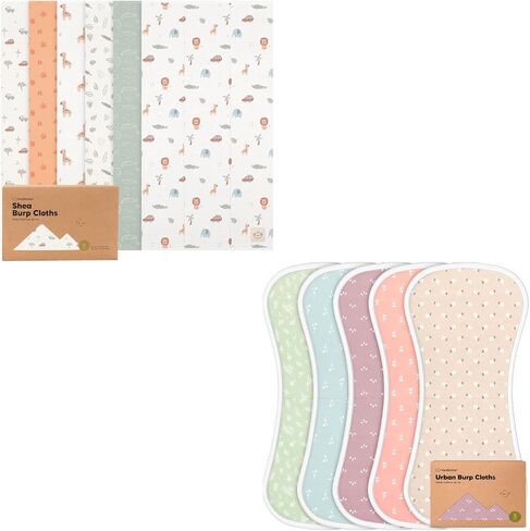 KeaBabies 6-Pack Baby Burp Cloths for Baby Boys and Girls and 5-Pack Organic Burp Cloths for Baby Boys and Girls - Large Baby Burp Cloths, Burping Cloths for Babies - Ultra Absorbent Burping Cloth in Saudi Arabia