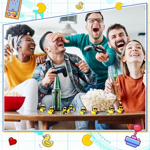 24 مجموعة من ألعاب الفيديو من Leitee، هدايا الحفلات، البط المطاطي مع نظارات سماعة رأس صغيرة وأجهزة التحكم، بط لطيف للحمام المطاطي، ملحقات حوض الاستحمام الصغيرة، ألعاب لتزيين حفلات أعياد الميلاد والسباحة in Saudi Arabia