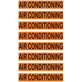 Conduit Line Electrical Marker 8Pk Orange Black Safety Decal Unlimited High Voltage Single 110 115 120 208 220 240 Volt Fuse Box Power Lights Air Conditioning Label Sticker (120/240 Volt)