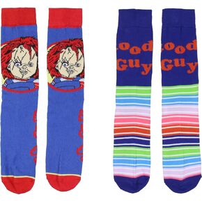 Bioworld Child's Play Chucky Adult Good Guys 2 Pair Crew Socks For Men And Women