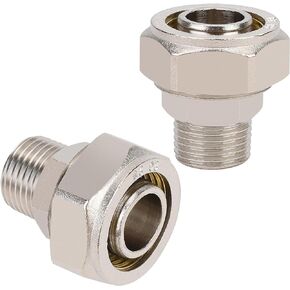 AXILIZE 2 PCS 3/4-inch Straight Air Line Piping Fittings for 3/4-Inch Tubing with 1/2 Inch Male NPT Thread Compatible with Shop Air Line Kit 3/4 inch