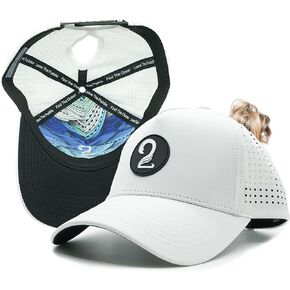 Beach High Ponytail Trucker Hat for Women, Water Resistant Hiking Hat, Womens Baseball Cap