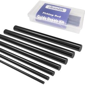 Aventik Fishing Rod Repair Kit Carbon Stick Insert for Freshwater & Saltwater Broken Fishing Pole Maintenance, Rod Tip Repair Kit and Fixing Buckle