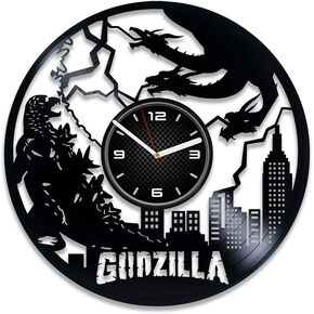 King of The Monsters Clock 12 inch Vinyl Record Wall Clock Comics Movie Dagon Titanus Gojira Wall Clock Gift Xmas Gift Vinyl Clock Birthday Gift for Man