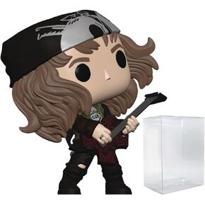 POP Stranger Things - Eddie Munson with Guitar Funko Vinyl Figure (Bundled with Compatible Box Protector Case), Multicolor, 3.75