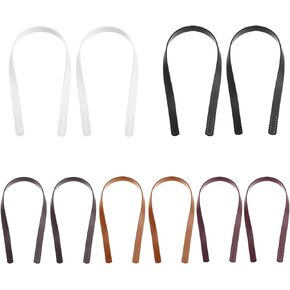 HomeSoGood 10Pcs Pu Leather Bag Handles, 23.6inch Short Purse Bag Strap with End Holes Purse Wallet Tote Bag Making Supplies