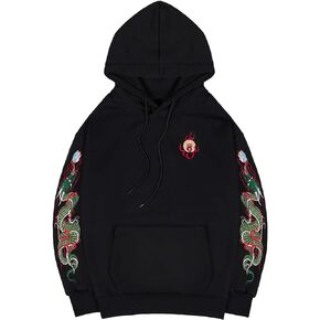 Niepce Inc Novelty Graphic Embroidered Hoodies for Men