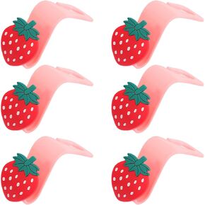 Milisten Car Seat Hook 6pcs Car Purse Accessories Strawberry Accessories Storage Hooks Car Hangers Organizer Car Back Hook Plastic Car Hanging Hook Car Organizer
