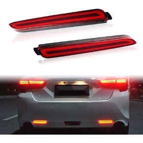 Red LED Rear Bumper Reflectors Fog Brake Tail Light sequential turn signal Lamps Accessories Kit For Toyota Rav4 Camry Sienna Matrix Venza Avalon Lexus RC250 RC350 IS-F GX470 RX300 Rx500