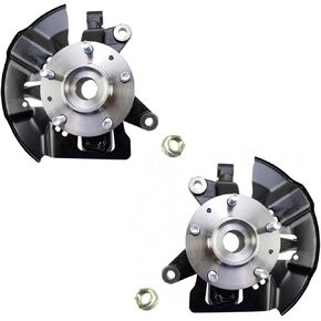 TRQ Front Wheel Bearing & Hub Assembly with Knuckle Pair for Mazda CX-9 CX-7