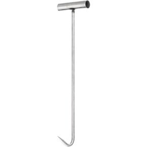 uxcell Manhole Cover Hook, 15.7" T Style Stainless Steel Manhole Hook Tool, Pull Down Hook for Moving Lifting Pulling, 2pcs