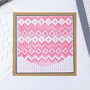 Sizzix Layered Stencils-Botanical Border, White