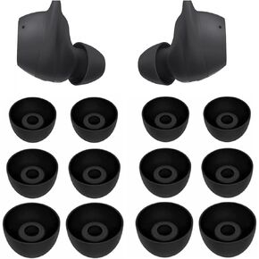 Replacement Ear Tips Eartips Ear Plug Ear Gels Compatible with SAMSUNG Galaxy Buds FE Earbuds,JNSA Silicone Ear Tip Replacement for Galaxy Buds FE,S/M/L 6 Pairs,Graphite Black 532