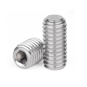 Junter 30pcs M8-1.0 x 6mm Fine Thread Metric A2 Stainless Steel Flat Point Grub Hex Socket Set Screws Metric DIN913