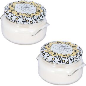 Tyler Creamy White 2-Wick 11 Ounce Glass Aromatherapy Scented Jar Candle Pack of 2, Wishlist