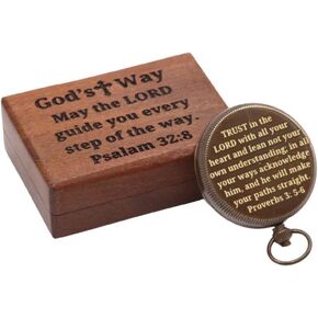 RII Baptism Compass Gift for My Son, Grandson, Teenage Boy, Confirmation, Christian, Communion, Catholic, Graduation, Inspirational & Sentimental Gift