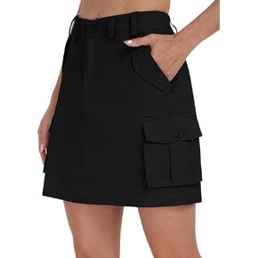 MoFiz Women's 18" Knee Length Golf Skirts Athletic Casual Cargo Skirts Summer Active Sports Tennis Skirt with 4 Pockets