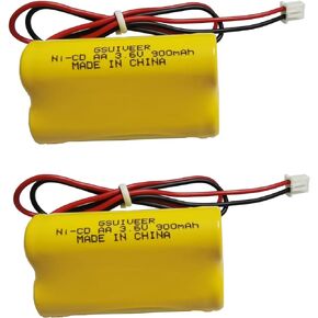 3.6V 900mAh Ni-Cd Exit Sign Emergency Light Battery Pack Compatible Unitech 6200RP Lowes OSA230 Lowes 253799 Unitech LEDR-1 (2 Pack)