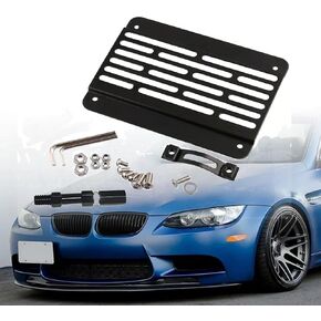 Front Bumper Tow Hook License Plate Mount Relocator Bracket Mounting Bolt Adapter Kit for BMW E82 E88 128i 135i E90 E91 E92 E93 325i 328i 335i E39 330i 335i