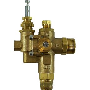 Replacement For Atlas Copco 1312100497, 3/4" Compression Side Inlet X 1/2" MNPT Outlet, 90 Degree Combo Unloader Pilot Check Valve, Comes with Cold Start Valve Installed, 140-175 PSI