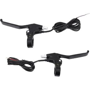 1 Pair 2 Wires Left Right Bicycle Brake Lever Set E Bike Electric Brake Handle Replacement Parts for Mountain Road Bike