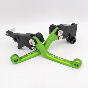 Pivot Clutch Brake Levers Compatible with KLX230 KLX230R 2020-2023 | KLX250 2008-2020 | VERSYSX 250 2017-2019 | VERSYSX 300 2017-2021 | KLX125 2010-2016 Laser Marking (Black)