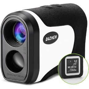 DAZHEN Golf Rangefinder with Slope, 650 Yards Laser Range Finder Golfing, 6X Magnification, Golf Range Finder with Flag Pole Locking Vibration and LCD Screen for Golf & Hunting, Golf Accessories