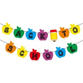 Back to School Decorations, Students First Day of School Sign Back Banner Classroom Decoration Suitable for The Back To School Decorations, Suitable for School Students Use It When School Starts