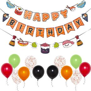 Sushi Party Decorations, Sushi Party Supplies, Sushi Birthday Party Decorations | Japanese Birthday Party Decorations | Asian Birthday Decorations | Japanese Party Decor | Asian Themed Party