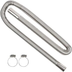 EKDJKK Parking Air Heater Exhaust Pipe, Stainless Steel Exhaust Pipe Inner Parking Air Heater Fuel Tank Diesel-Gas Vent Hose (Size:120cm/47.24in)