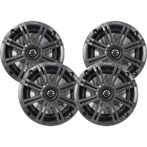 Kicker Charcoal OEM Replacement Marine 6.5" 4 Ohm Coaxial Speaker Bundle - 4 Speakers