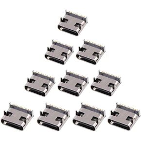 PCB USB Connector Type-C 3.1 16Pin Female Jack Fast Charging Socket 10Pcs