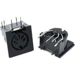 10 Pcs 5-Pin DIN Female Sockets PCB Mounted Type Audio Video Jack Connectors