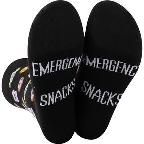 JXGZSO Funny Snack Socks Foodie Gift Emergency Snacks Socks Food Cooking Lover Gifts Novelty Snack Socks