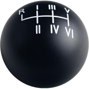 DEWHEL Shift Knob 6 Speed Short Throw Shifter Lever Selector Roman Numerals Heavy Weighed Aluminum M10X1.5 M12X1.25 M10X1.25 M8X1.25 Adapter Thread Reverse on Top Left
