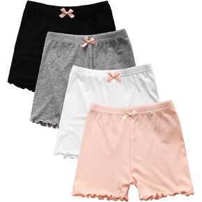 4 Pack Girls Cartwheel Shorts Toddler Girl Bike Shorts Girls Shorts Breathable Comfy Under Dress Summer Shorts