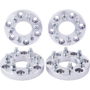محولات عجلات DCVAMOUS 4PC 6x5.5 إلى 6x135 1 بوصة مع مسامير 14x1.5 متوافقة مع Chevy GMC 6 Lug 6x139.7 إلى 6x135 لسوبربان تاهو إكسبريس سيلفرادو سافانا سييرا يوكون 1500 | 2019-2022 رام1500