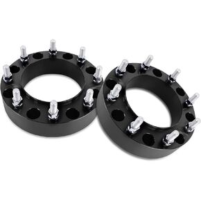 YIZBAP 2PCS 8x200 Hubcentric Wheel Spacers, 2 inch 8x200mm Wheel Spacers 142mm Hub Bore M14x1.5 Thread Pitch for Front Wheels 2005-2023 F350 Super Duty 2019-2023 Ram 3500 Duallly