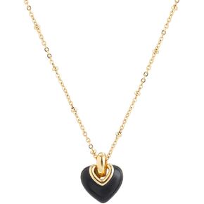 Heart Choker Necklace - Heart Pendant Adjustable Chain Heart Necklaces for Women Teen Girls