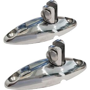 Pair of 316 Stainless Steel Marine Grade Deck Swivel Hinge Mount Bimini Top Marine Hardware