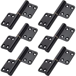 6 Pcs 4 Inch Lift Off Hinges Flag Hinges Black Door Hinge Lift-Off Hinge Removable Hinges