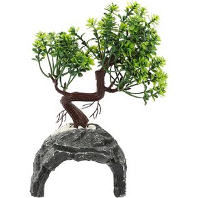Reptile Rock Hide Cave Bonsai Aquarium Hide Cave Decorations Hideout for Lizards, Turtles, Reptiles, , Fish