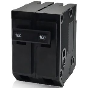 BR2100 Circuit Breaker,BR 100 Amp 2 Pole Interchangeable Circuit Breaker,Compatiable with Eaton BR,120/240VAC 2 Poles 100 Amp 10kAIC,Plug-in Mounting,Current limiting System Protects Electrical Safety