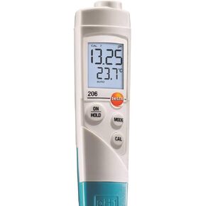 مجموعة أدوات قياس درجة الحموضة المدمجة Testo 0563 2062، من 0 إلى 14 درجة حموضة، +/- دقة 0.02 درجة حموضة، دقة 0.01 درجة حموضة